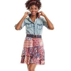 CAbi Style #5053 Isabel Patchwork Ruffle Skirt